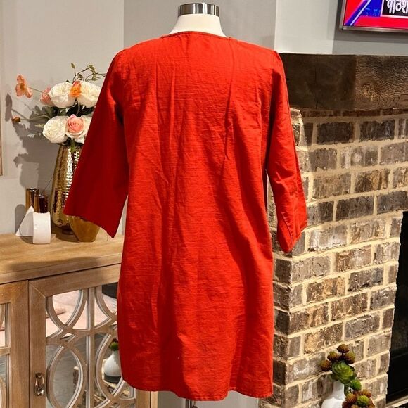 ETHNIC WEAR Women’s Tunic Top in the Size Medium in Brick Red Color - Picture 6 of 9